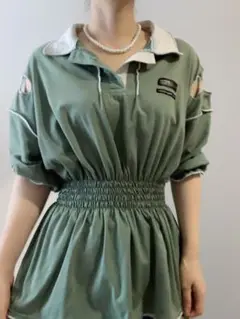 古着メロウシャーリング穴開けリメイク