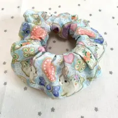 No.551ユキエモン♡アイシングクッキー♡ふわっとシュシュ