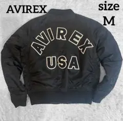美品 AVIREX MA-1 バックロゴ ブラック vintage 短丈 M