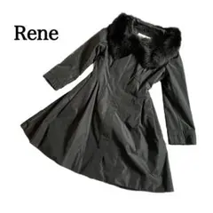 ルネ Rene フォックスファー 中綿 プリンセスシルエットコート ロング