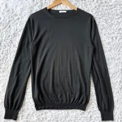 未使用品　ボリオリ　クルーネック　ニット　セーター　カーキ　ハイゲージ　緑　M