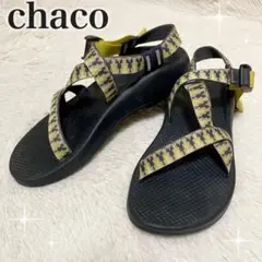 chaco チャコ アウトドアサンダル イエロー ブラック 柄 25cm