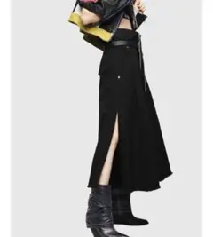 DIESEL ハイウエスト ワイドパンツ スリット フレア