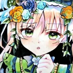 ⋆✦手描きイラスト 魔法少女ノ魔女裁判 遠野ハンナ まのさば ミニ色紙 ⋆✦