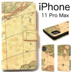 iPhone 11 Pro Max アイフォン マップデザイン 手帳型ケース