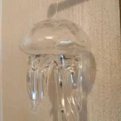 くらげ風鈴　タクグラス 　クリア泡　透明　クラゲ 　TAKU GLASS　風鈴