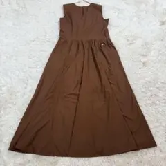 定価3.3万円✨MUVEIL タイプライターマキシワンピース　コットン　ギャザー
