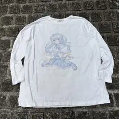 一点物 魔法少女プリント ロンT Ank Rouge 白 キャラクター 長袖
