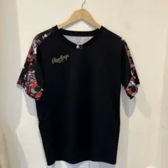 Rawlings Vネックシャツ ブラック/マルチカラー