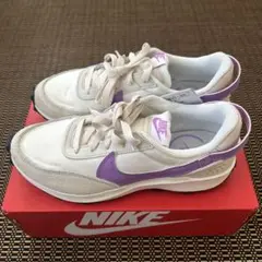 NIKE WAFFLE DEBUT ホワイト/パープル スニーカー