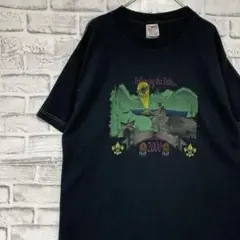 USA製90sヴィンテージTシャツ！シングルステッチ　ブラック半袖古着L714