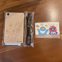 万博ICOCA＆木製パスケースセット　ミャクミャク　イコちゃん