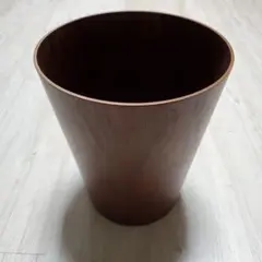 木製ダークブラウンごみ箱
