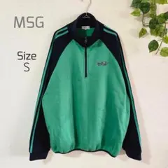 【MSG】トレーナー スウェット オーバーサイズ ハーフジップ フリース 裏起毛