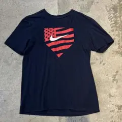 古着 NIKE ナイキ スウォッシュ ロゴ プリント Tシャツ L