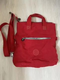【夏休み期間値下げ】Kipling レッドナイロンバッグ