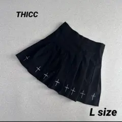 THICC　プリーツミニスカート　L　インパン　韓国　サブカル