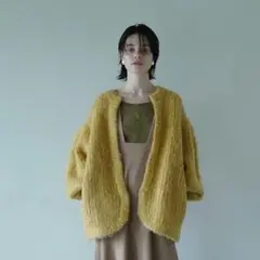 COLOR MOHAIR SHAGGY CARDIGAN