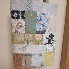 縦長手作りトートバック(ミナペルホネン、クロッチ君)