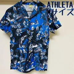 アスレタ　ATHLETA 半袖　シャツ Mサイズ　メンズ　　アロハシャツ　花柄