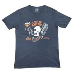 BEAMS T スカルプリントTシャツ ビームス チャコールグレーLサイズ