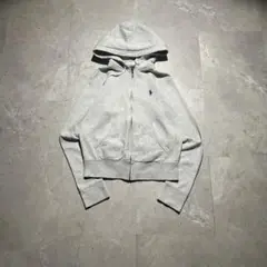 polo Ralph Lauren ジップパーカー　グレー　胸　ポニー　y2k
