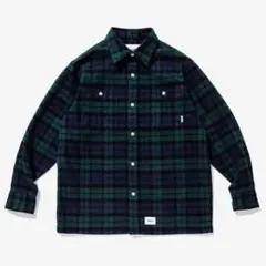 Wtaps UNION LS プレイドシャツ Mサイズ ダークグリーン
