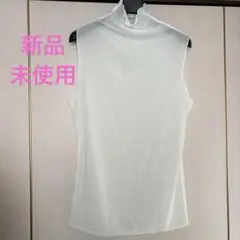 ノースリーブ シアートップス ハイネック タンクトップ