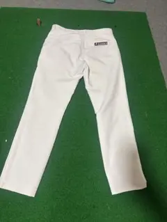 マークアンドロナ 白　スリムフィット ストレッチ　ゴルフ　ロングパンツ