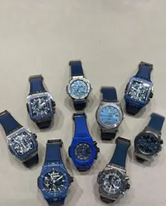 hublot 自動巻き青色スポーツウォッチセット
