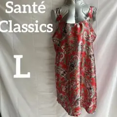 Santé Classics 【L】ペイズリー柄 ノースリーブチュニック　ワンピ