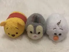 ディズニーストア　ツムツム　ぬいぐるみセット プーさん　とんすけ　オラフ