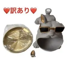 ❤️訳あり❤️ 玄関収納 キースタンド 鍵ホルダー 小物入れ グレー　金継ぎ　耳割れ