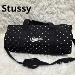 Stussy ドット ボストンバッグ ショルダー付き ドラムバッグ