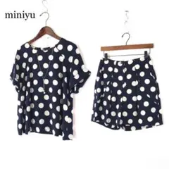 定価3万◇miniyu◇とろみ素材◇ブラウス パンツ セットアップ