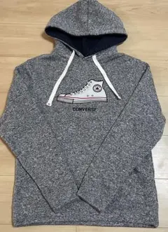 ★美品　CONVERSE コンバース ニットフリース刺繍ロゴ　パーカー M