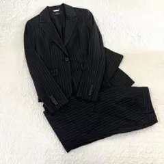 イネド　ブラック　ストライプ　スーツ　XL レディース