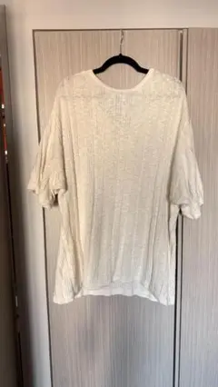 COMMAS コットン混スラブTシャツ オフ白
