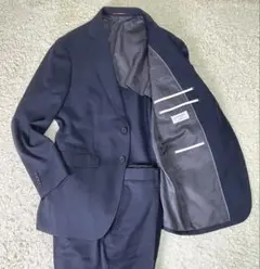 オリヒカ　メンズ　スーツ　セットアップ パンツ　ネイビー　シャドーストライプ