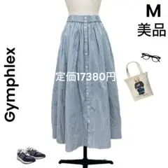 【Gymphlex 】ジムフレックス　ストライプギャザースカート　ロングスカート