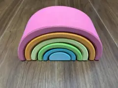 木のおもちゃ・積み木・グリムス・アーチレインボー・パステル