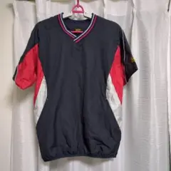 ZETT　半袖ピステ　160cm　ネイビーレッドホワイト