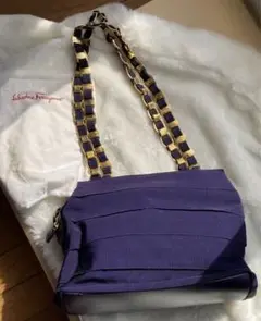 Salvatore Ferragamo ヴァラプレート、チェーンショルダーバッグ