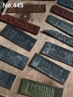 ヌメ革刻印タグミックス　英字　No.445