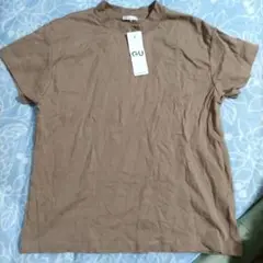 GU　ジーユー　スムースT　半袖Tシャツ　ブラウン　Mサイズ