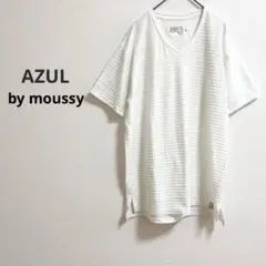 b430【アズール】メンズサマービッグTシャツラウンドネックルーズカジュアル無地