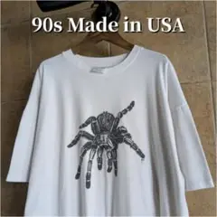 90s USA製 タランチュラ　アニマル　昆虫　Tシャツ シングルステッチ　XL