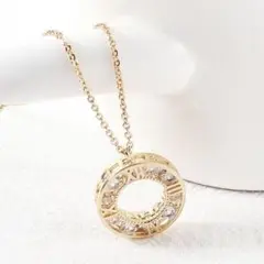 ◆新品◆BOX付き☆ゴールド☆高見え☆豪華CZネックレス ☆レディース