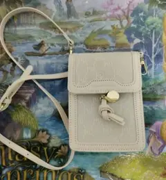 ミニショルダー ミニバック スマホショルダー　白