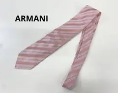 ARMANI アルマーニ ネクタイ ピンク ストライプ